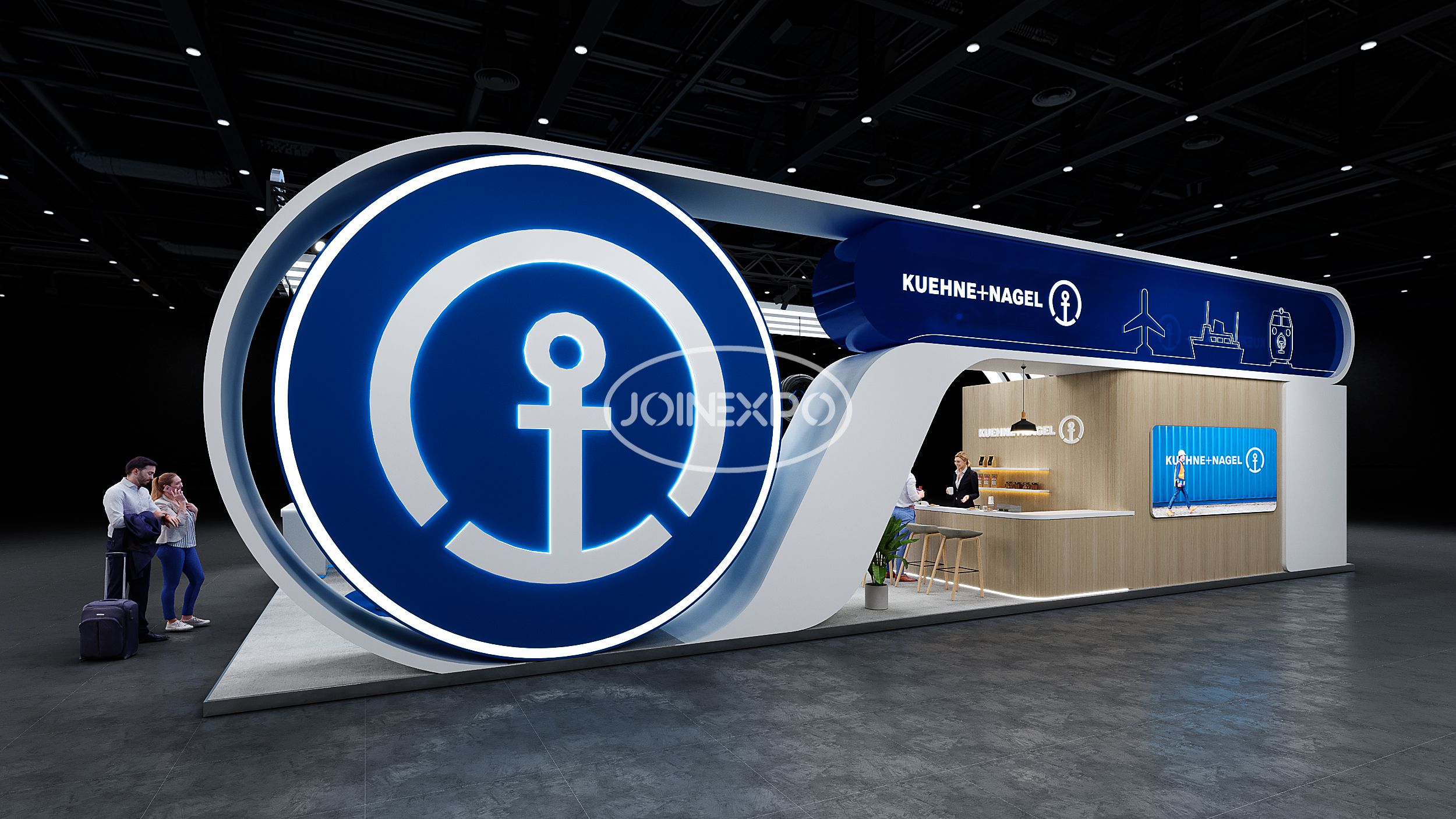 上海進(jìn)博會(huì)展臺(tái)設(shè)計(jì)丨鏈接世界，德迅物流網(wǎng)絡(luò)緊密相連